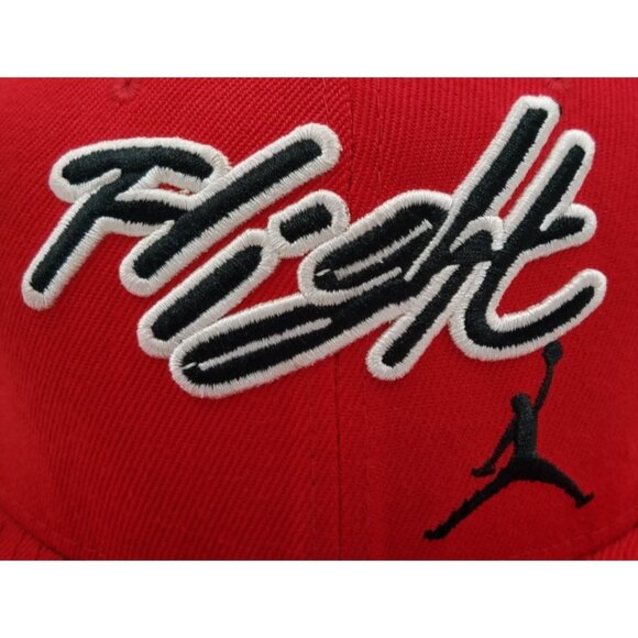 Air Jordan True Jumpman Flight NBA Red 100% Wool Adjustable Snapback Hat Cap - Picture 14 of 14